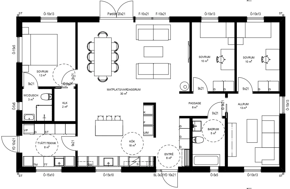 Planritning Villa Jordväktaren